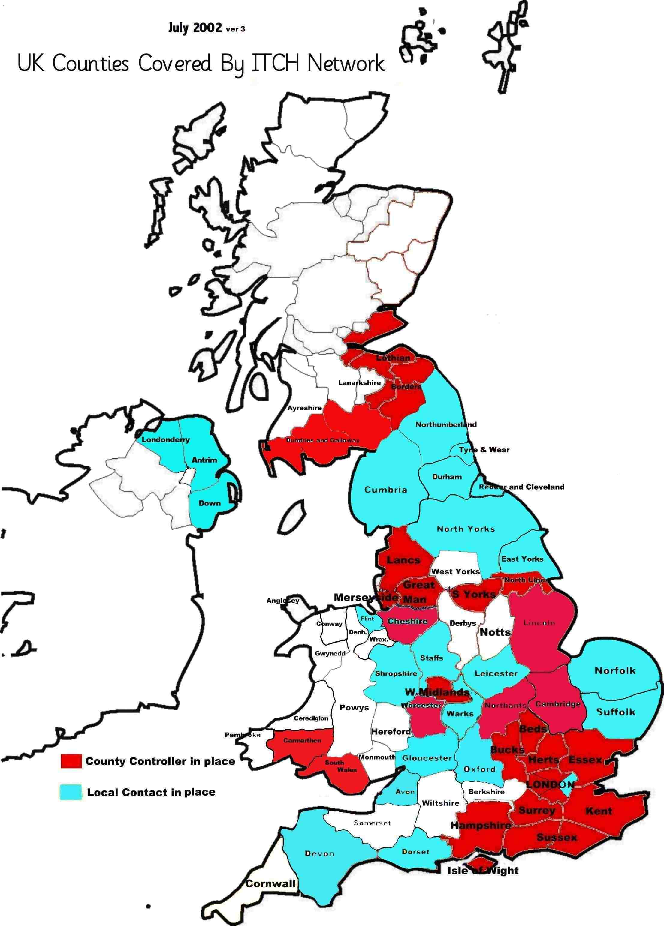 details of ITCH coverage displayed on a map